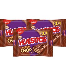 휴시토즈 슈퍼 초콜릿 XL 46g 5개 Huesitos Superchoc Barquillo XL Chocolate Leche Cacao, 3팩