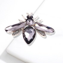 머플러 스카프 옷핀 뱃찌 혼주 브로치 broach 패션 럭셔리 빅 크리스탈 귀여운 꿀벌 샴페인 그레이 컬러 모조 다이아몬드 합금 레이디 파티 핀 생일 선물