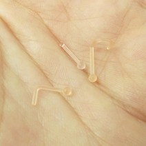 5개 0.8mm 플라스틱 살색 보이지 않는 코 스터드 링 Tragus 헬릭스 미니 귀걸이 바디 피어싱 쥬얼리, 01 Straight Bar