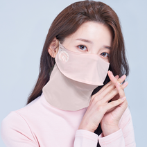 미소스 쿨 쉬폰 넥워머 골프마스크 자외선 차단 여성용, 핑크