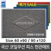 현관매트 쿠션 피스매트 A타입/C타입 우천용 미끄럼방지 무지 현관매트, 국산 쿠션(A)피스매트, 60x90, 밤색