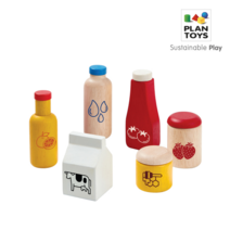 플랜토이즈 플랜토이즈 원목장난감 주방놀이 음료 및 소스세트 3432, free, one color