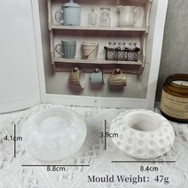 DIY 향기로운 양초 컵 석고 실리콘 금형 몽골 모델링 항아리 보석 상자 수지, [06] B-Polkadot