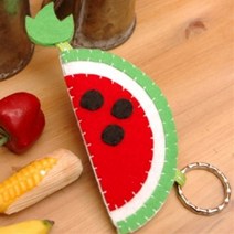 만들기 맛있는 바느질연습 수박 실과과재 열쇠고리 초등실습 태교바느질 DIY페브릭 HM