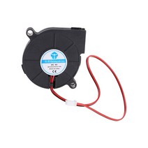5V 12V 24V 5015 송풍기 팬 DC 50x15mm 냉각 팬 3D 프린터 용 15cm 케이블, 빨간색, 1개