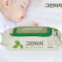 그린터치 피톤치드 친환경 저자극 6단계 정수 깨끗한 물티슈 100매, 10개