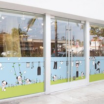 아트박스/꾸밈 ib026-강아지와의일상시리즈_가로형뮤럴시트지_뮤럴시트지, B타입-강아지와함께수영하기