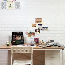 셀러허브 퍼니월 요거트 셀프타일시공 간편접착 주방타일 욕실타일, 02_화이트(무광)