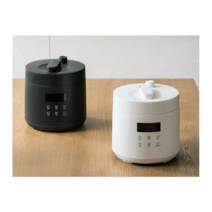 미니 전기 압력 밥솥 2.5L 스마트 원버튼 배기 220V, 2.5L 록 블랙 [더블 갤런]