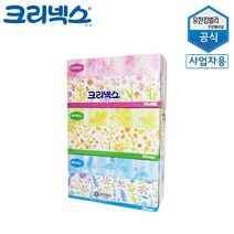 크리넥스 4600261 미용티슈 250매 콤비 냅킨 핸드타올 휴지 3개 미용휴지