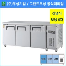 그랜드우성 보냉테이블 간접냉각 고급형 보냉 6자 냉동1 냉장2 GWFM-180RFT, 기계실 우측