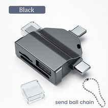 삼성 화웨이 노트북용 OTG 어댑터 마이크로 C 타입 USB SD TF 카드 리더기 아이폰 iOS 13 9 인 1 3 컨버터 이상, [01] Black