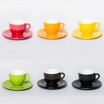 에소프레소잔 커피잔세트 6칼라 (노빌) 90ml 62x49mm, 초코 202639.202646