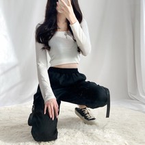 스키니어 [벨트증정] 밍크기모 밴딩 카고 조거팬츠 스트릿 힙합바지