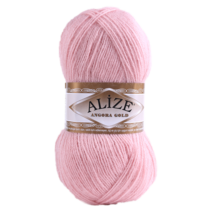마마니트 알리제 앙고라골드 털실 뜨개실, 161 베이비핑크
