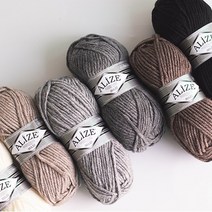 [울클럽]ALIZE 알리제 슈퍼라나 맥시 100g 겨울 목도리 의류 뜨개실 맥시실, 240 코코아