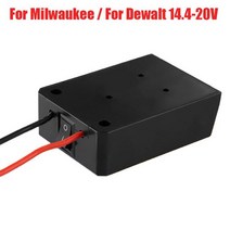 디월트충전기 14.4-18V 리튬 이온 배터리 충전기 어댑터 Milwaukee/dewalt 디월트 호환 전원 커넥터 도크 홀더 14 Awg 와이어 I/O 스위치 포함, CHINA, Battery Adapter, 01 Battery Adapter