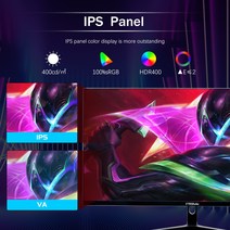 FYHXele32 인치 모니터 165hz 2K QHD 용 컴퓨터 높은 신선도 IPS 패널 LED 데스크탑 FreeSync MPRT 1ms, 한개옵션0