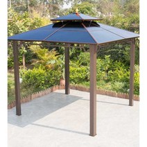 파고라 셀프 바베큐장 펜션 야외 데크 정자 마당 테라스, 3.5x3.5m 4기둥 정자8CM 기둥+커텐천