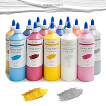 지누아트 아크릴물감 대용량 전문가용 낱색 500ml, 아이비 그린