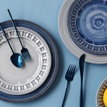 포르투갈 접시 그릇 메세라미카 티에라 어거스타 사이드 플레이트 파티접시, 크리스탈블루