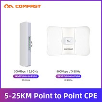 공유기 5-25km 5ghz 야외 무선 브리지 장거리 와이파이 cpe 액세스 포인트, 2 개 저렴, cf-e319a