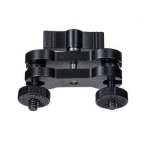 알루미늄 합금 매직 암 마운트 어댑터 듀얼 볼 헤드 핫슈 w 1/4 3939스크류 DSLR 카메라 모니터 LED 라이트 휴대용 핸드폰, [01] Black, 1.Black