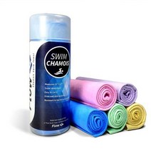 Flow Swim 샤모아 - 수영 다이빙 철인 3종 경기 및 기타 수상 스포츠용 퀵 드라이 타월 (블루), Blue