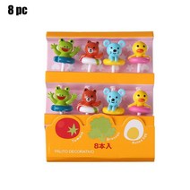 소아 마우스 헤드 음식 포크 미니 소형 과일 귀여운 도시락 점심 장식 액세서리, 12 8pc-yq, 8개