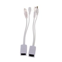 RJ45 인젝터 POE 스플리터 어댑터 케이블 키트 이더넷 12-48V에 대한 수동 전력, 상아