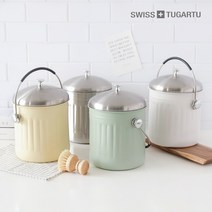 스위스투가르투 스텐 컬러 음식물쓰레기통 3.5L, 단품