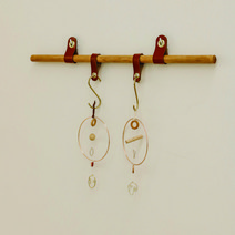 노마스 월 행잉레더 스트랩 인테리어소품, 브라운M