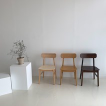 다은담다 원목 인테리어 식탁 의자 디체어, 월넛