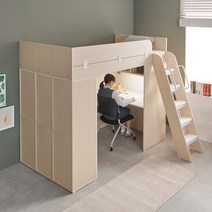 e스마트 하우스 양문수납형 벙커침대 매트포함, 그레이