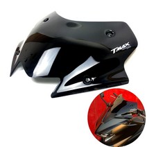 액세서리 윈드실드 버블 윈드스크린 블랙 윈드 디플렉터야마하 TMAX530 TMAX 530 오토바이 호환 부품, 단일옵션