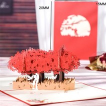 팝업 러브 카드 발렌타인데이 생일 기념일 3D 인사말 카드 커플 아내 남편 수제 선물, 13 Rhododendron Lover