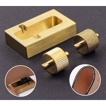 순수 구리 가죽 공예 조각 도구 가장자리 염료 오일 바느질 DIY 손 세트 제작 2 롤러 1, 한개옵션0, 한개옵션0