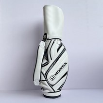 골프백 남녀공용 PU 가죽 방수 경량 캐디백 스탠다드 캐디 차량용 가방 벤츠 아우디 마크, 혼다-화이트