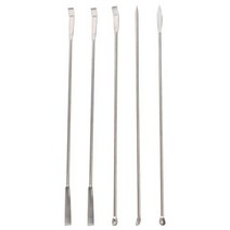 주방계량저울 측량저울 디지털저울 5스테인레스 스틸 국자 혼합 주걱 시약 숟가락 실험실 용품, 한개옵션2, 01 Silver, 한개옵션1