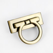 가방잠금 버클 락장식 뜨개질, 1개, 10 명품 회전잠금 직사각 링 브론즈