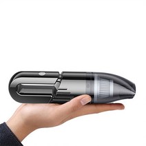 손잡이 초강력 무선 미니 휴대용 차량 무선 청소기 세트, 무선 블랙