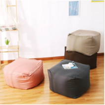 인테리어 쿠션 1인용 컬러풀 빈백 커버 단품, 브라운