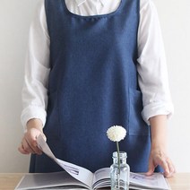 빅사이즈 88-99사이즈 체형커버 앞치마 조리사 병원 영업용 요리보조 주방장, 네이비