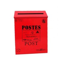 포스트박스 다세대우편함 겅의함 주택우편함 빈티지 철제 우편함 우편 편지 신문 상자 집 장식 미국 스타일 직송, 빨간