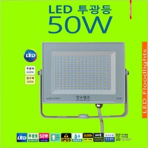 LED 50W 투광등 야외등 고효율 방수등 보안등 5700K, 검정색 등기구, 6500K-주광색-환하게 밝은 흰 빛, 10M 코드(전원플러그 부착형)