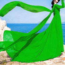 바캉스원피스 슈퍼 요정 패션 해변 사막 여행 휴가 사진 실크 드레스 싼야 롱 스커트