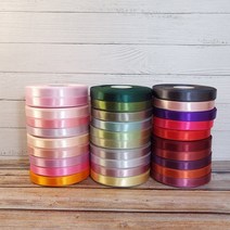 고급 주자 리본 59색 포장리본 diy, 5mm, 연팥색