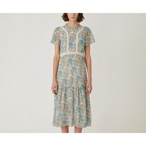 올리비아로렌 / 날개소매 프린트 원피스 VOCOAYM5321 / 애플아울렛 ( 그린 핑크 )