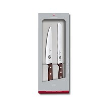 빅토리녹스 로즈 우드 키친 나이프 2종 세트 5.1020.21G