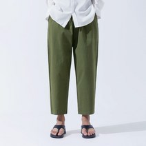 9부 린넨 밴딩 배기 와이드팬츠 (LC089)